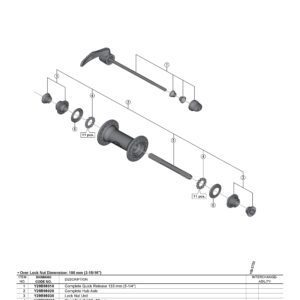 OSOVINA SHIMANO HB-5800 COMPLETE