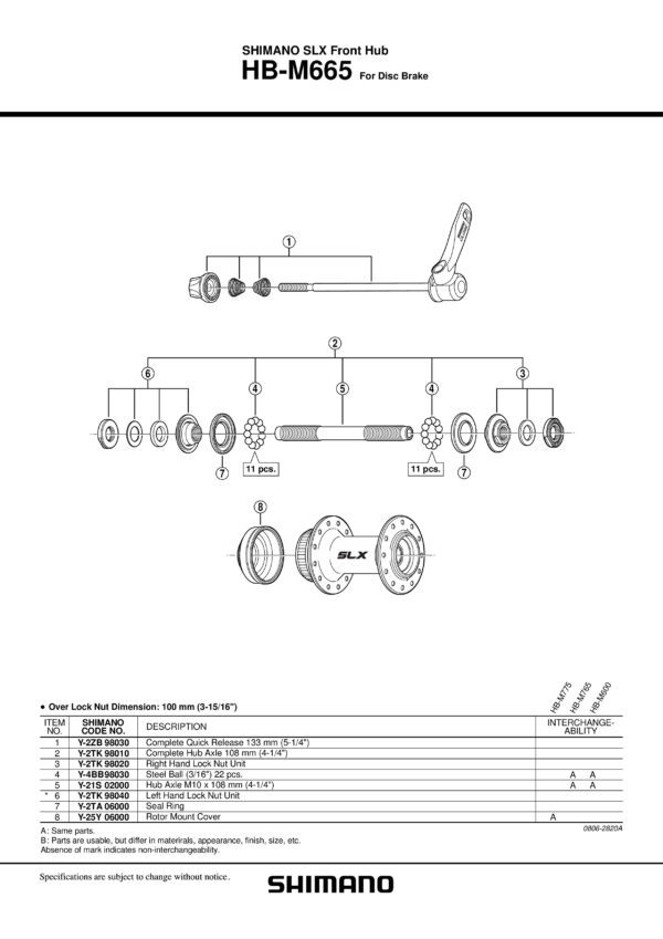 KONUS SHIMANO HB-M665 DESNI LOCK NUT UNIT