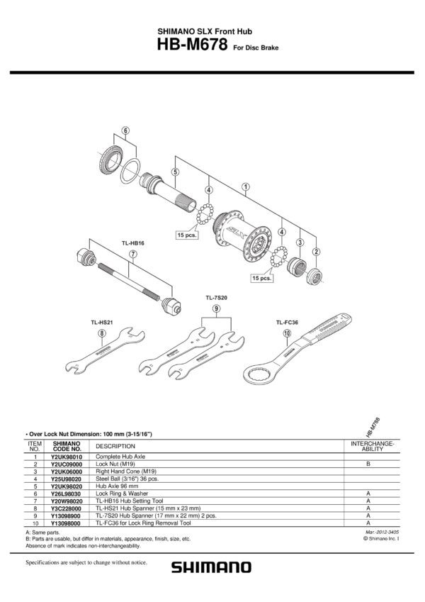 KONUS SHIMANO HB-M678 DESNI M19