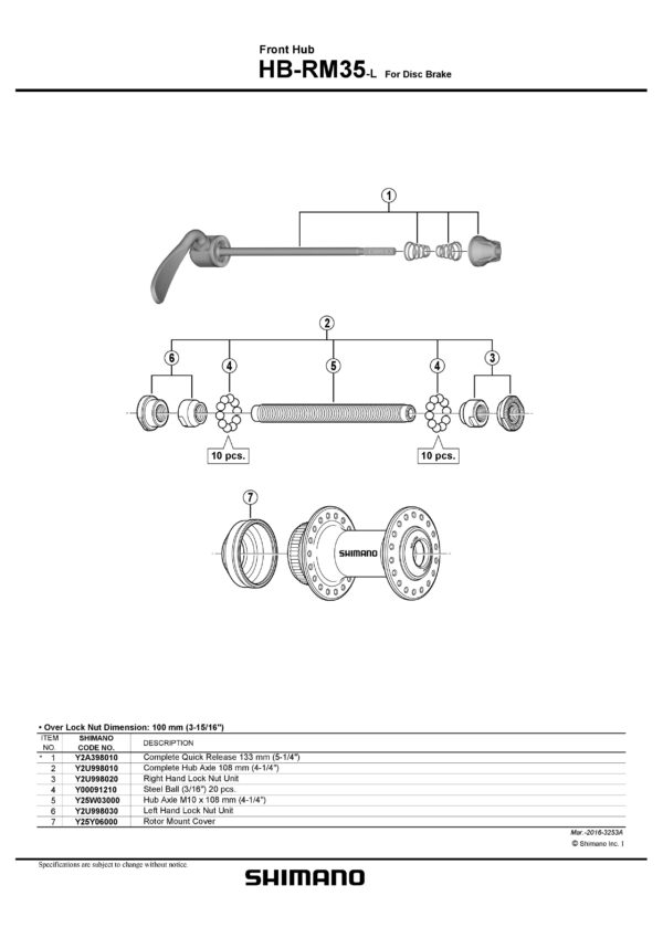 KONUS SHIMANO HB-RM35 DESNI