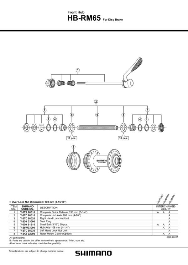 KONUS SHIMANO HB-RM65 LEVI