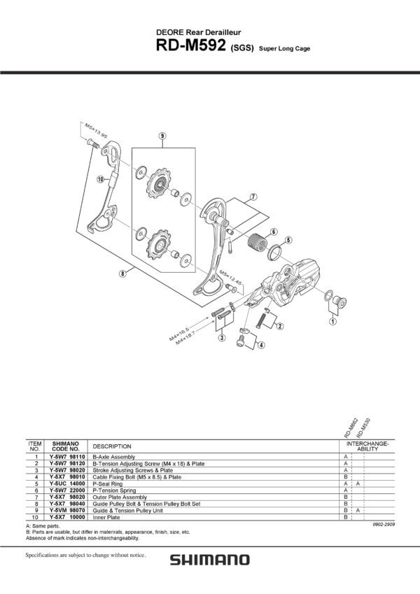 ROLNICA MENJAČA ZADNJEG SHIMANO RD-M592