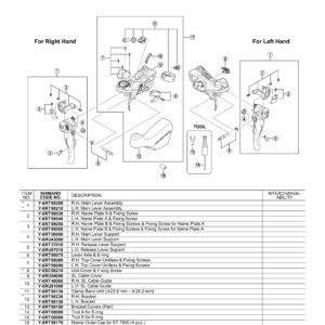 PLASTIKA I ZAVRTANJ RUČICA MENJAČA/KOČNICA SHIMANO ST-7900 LEFT & FIXING SCREW