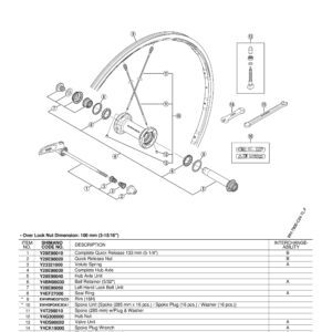 ŽICA SHIMANO WH-9000-C24-TL-F 285MM W/PLUG & WASHER