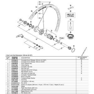 ŽICA SHIMANO WH-9000-C35-CL ZADNJA DESNA 294MM