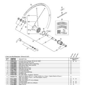 ŽICA SHIMANO WH-R601-R LEFT 300MM W/WASHER