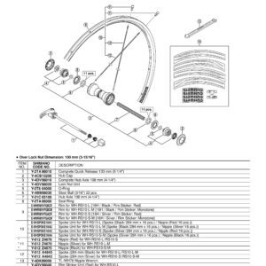 NIPLA SHIMANO ZA WH-RS10 SILVER