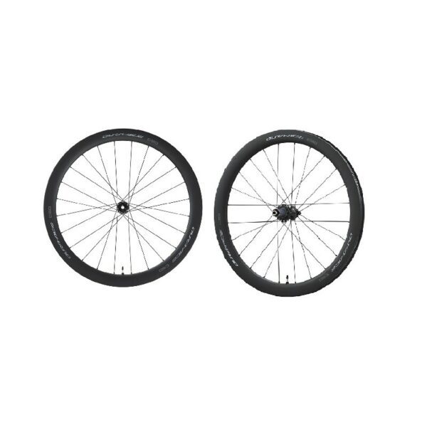 TOČKOVI SHIMANO WH-R9270-C50-TL, DURA-ACE, F 24H/R 24H, FOR 12-S, OLD 100/142MM, F/R 12MM E-THRU, TUBELESS, W/TUBELESS TAPE, W/BAG FOR CL DISC, IND.PACK