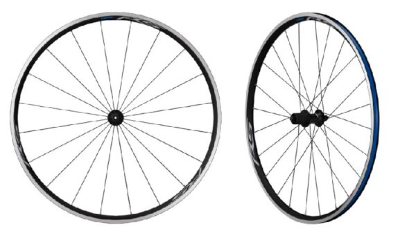 TOČKOVI SHIMANO WH-RS100, F 20H/R 24H, FOR 11/10-S, OLD 100/130R-QR 168MM, CLINCHER, BLACK, W/RIM TAPE, IND.PACK