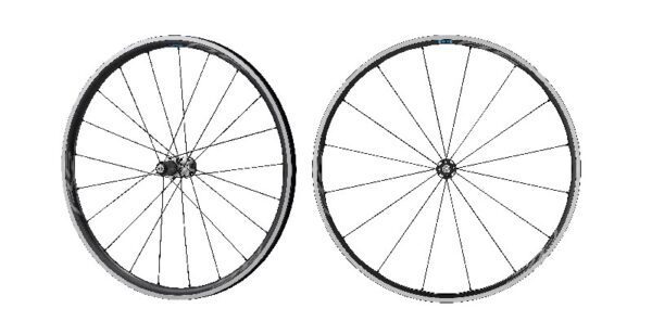 TOČKOVI SHIMANO WH-RS700-C30-TL-FR, PREDNJI & ZADNJI, 16H/21H, 11/10 BRZINA, OLD 100/130MM, ZADNJI QR 163MM, RIM TAPE, BLACK, IND.PACK