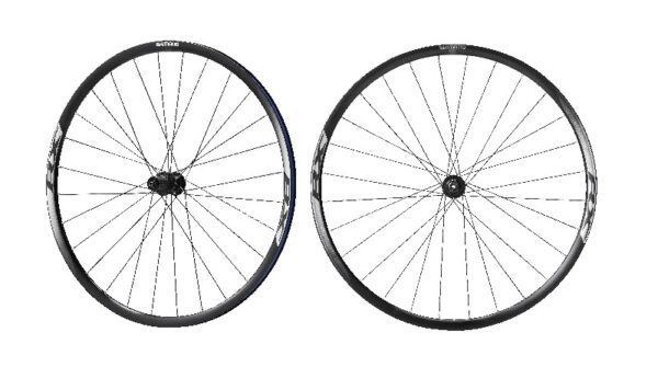 TOČKOVI SHIMANO WH-RX010, FRONT & REAR, 28H/28H, 10-11 BRZINA, DISC, RIM CLINCHER 622-17C (W/TAPE), OLD 135MM, REAR QR 168MM, STICKER STANDARD, BLACK, IND.PACK