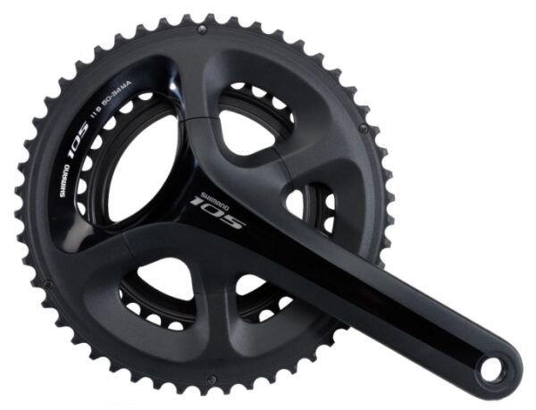 POGON SHIMANO 105 FC-5800-L, 50X34T, KURBLA 175MM, 11 BRZINA, HOLLOWTECH 2, W/O BB, BLACK, IND.PACK