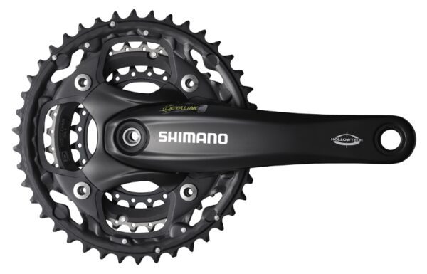 POGON SHIMANO DEORE FC-M522-L, 42X32X24T, KURBLA 175MM, FOR REAR 10 BRZINA, HOLLOWTECH, OCTALINK, CHAINCASE NOT COMPATIBLE, W/O CG, BLACK, IND.PACK