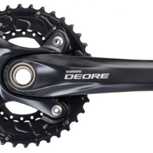 POGON SHIMANO DEORE FC-M615-L, 38X24T, KURBLA 175MM,  10 BRZINA, 2-PCS FC, W/O CG, CHAINCASE NOT COMPATIBLE, INCL. BB, BLACK, IND.PACK