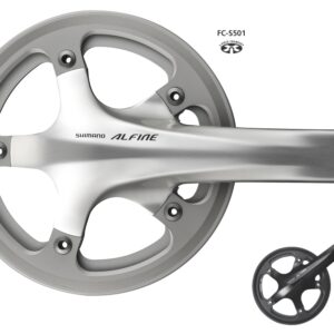 POGON SHIMANO ALFINE FC-S501, 42T, KURBLA 170MM, 2-PCS FC, W/CG (DOUBLE), INCL. BB BSA, BLACK, IND.PACK