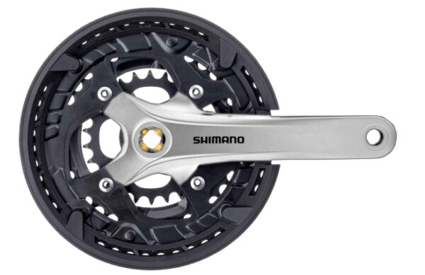 POGON SHIMANO FC-T3010, 9-BRZINA,175MM, 48X36X26T W/CG,CHAINCASE COMPATIBLE, CRANK FIXING BOLT, SILVER,SHIMANO LOGO, IND.PACK