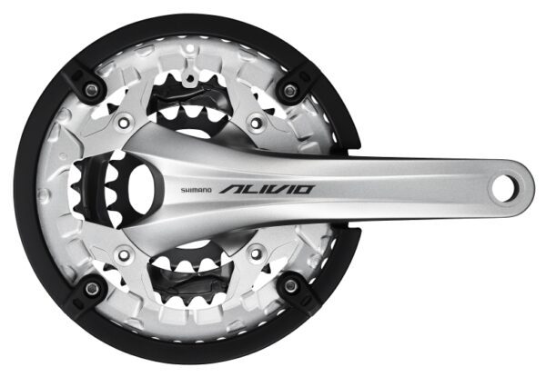 POGON SHIMANO FC-T4060, ALIVIO, 170MM 2-PCS FC, 44X32X22T W/CG,FOR REAR 9-SPEED, CHAIN CASE COMPATIBLE,W/O BB PARTS, SILVER, IND.PACK
