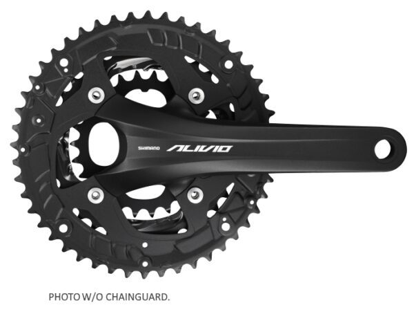 POGON SHIMANO FC-T4060, ALIVIO, 170MM 2-PCS FC, 44X32X22T W/CG,FOR REAR 9-SPEED, CHAIN CASE COMPATIBLE,W/O BB PARTS, BLACK, IND.PACK