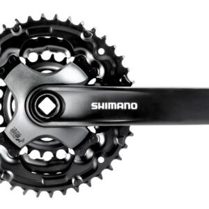 POGON SHIMANO FC-TY301, FOR REAR 6/7/8-SPEED, 170MM, 42X34X24T W/O CG, CHAIN CASE COMPATIBLE, W/CRANK FIXING BOLT, BLACK, IND.PACK