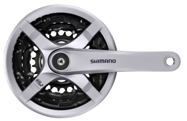 POGON SHIMANO FC-TY501, 6/7/8-BRZINA, 170MM, 48X38X28T W/CG, W/CRANK FIXING BOLT, SILVER, IND.PACK