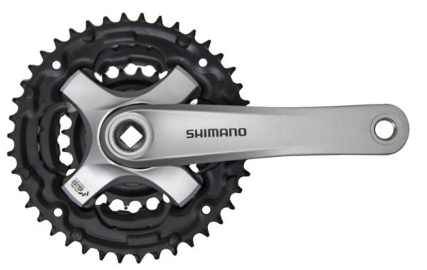 POGON SHIMANO TOURNEY FC-TY501, 42X34X24T, KURBLA 170MM, FOR REAR 6/7/8 SPEED, W/O CG, CRANK FIXING BOLT, SILVER, IND.PACK