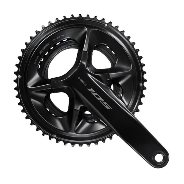 POGON SHIMANO FC-R7100, 105, FOR REAR 12-SPEED, HOLLOWTECH 2, 172.5MM, 52-36T W/O CG, W/O BB PARTS, BLACK, IND.PACK