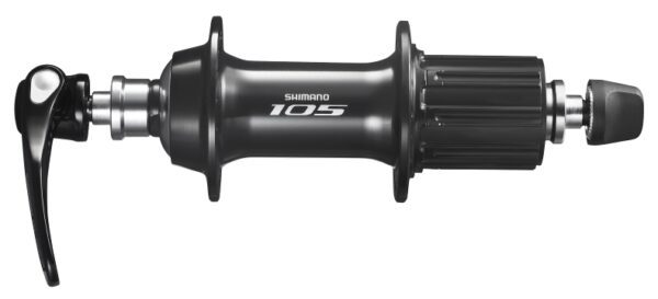 NABLA ZADNJA SHIMANO 105 FH-5800-L, 32H, 10/11 BRZINA, OLD 130MM, AXLE 141MM, QR 168MM BLACK, BLACK, IND.PACK