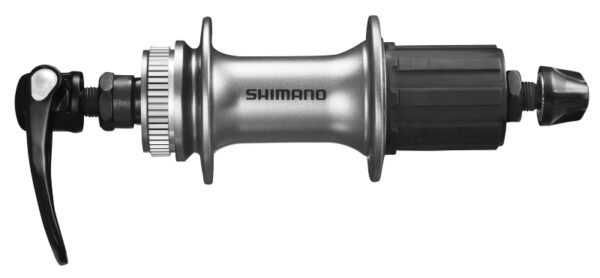 NABLA ZADNJA SHIMANO FH-M4050, FOR CENTER LOCK ROTOR, 36H 8/9/10-BRZINA,OLD 135MM,AXLE 146MM,QR 168MM,W/O ROTOR MOUNT COVER, SILVER, IND.PACK