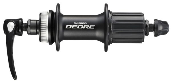 NABLA ZADNJA SHIMANO DEORE FH-M615-L, 32H, 9/10 BRZINA, OLD 135MM, AXLE 146MM, QR 168MM, FOR ROTOR CENTER LOCK, INCL. ROTOR MOUNT COVER, BLACK, IND.PACK