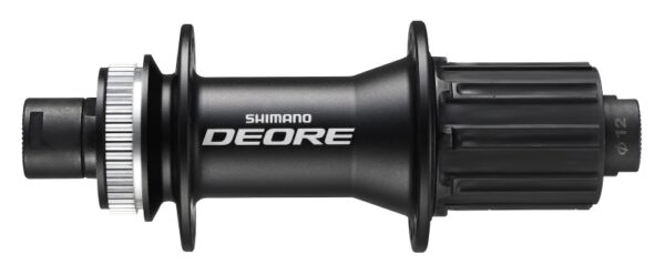 NABLA ZADNJA SHIMANO DEORE FH-M618, 32H, 8/9/10 BRZINA, OLD 142, FOR ROTOR CENTER LOCK, FOR 12MM THRU TYPE AXLE (W/O AXLE), W/O ROTOR MOUNT COVER, BLACK, IND.PACK