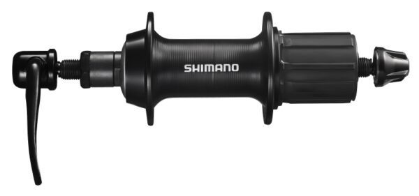 NABLA ZADNJA SHIMANO TOURNEY FH-TX800, 36H, 8/9/10 BRZINA, OLD 135MM, AXLE 146MM, QR 166MM BLACK, BLACK, IND.PACK