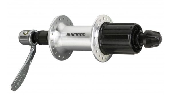 NABLA ZADNJA SHIMANO FH-TX800-QR, 8/9/10-BRZINA, 36H, QR(SILVER) 166MM, OLD 135MM AXLE 146MM, SILVER, IND.PACK