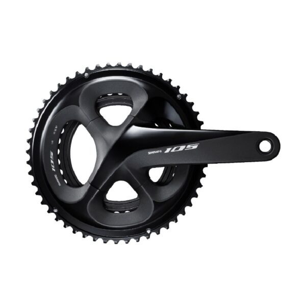 POGON SHIMANO FC-R7000, 105, FOR REAR 11-SPEED, HOLLOWTECH 2, 170MM, 52-36T W/O CG, W/O BB PARTS, BLACK, IND.PACK