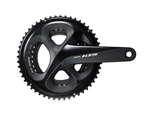 POGON SHIMANO FC-R7000, 105, ZA 11-BRZINA, HOLLOWTECH 2, 172.5MM, 53-39T W/O CG, W/O BB PARTS, CRNI, IND.PACK