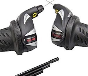 RUČICE MENJAČA SHIMANO TOURNEY SL-RS36, 7X3 BRZINA, REVO, INNER CABLE 2050MM/1800MM, OUTER CASING 600MM/600MM/300MM CRNE, IND.PACK