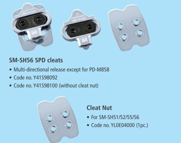 PLOČICE ZA PEDALE SHIMANO SM-SH56, MULTIPLE RELEASE, 1 PAIR