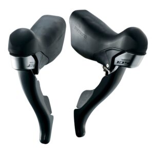 RUČICE MENJAČA/KOČNICA SHIMANO 105 ST-5700-L, 10X2 BRZINE, STANDARD SHIFT/BRAKE CABLE LENGTH, BLACK OUTER, W/O OUTER STOPPER, NEW RELEASE LEVER, BLACK, IND.PACK