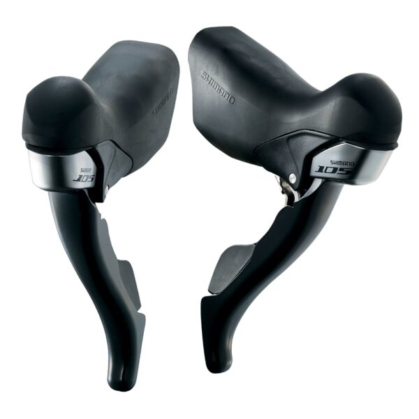 RUČICE MENJAČA/KOČNICA SHIMANO 105 ST-5700-L, 10X2 BRZINE, STANDARD SHIFT/BRAKE CABLE LENGTH, BLACK OUTER, W/O OUTER STOPPER, NEW RELEASE LEVER, BLACK, IND.PACK