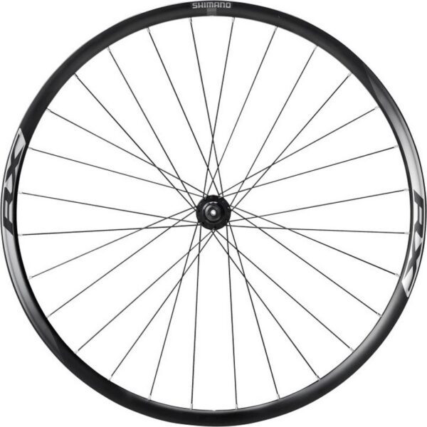 TOČAK SHIMANO WH-RX010, PREDNJI, 28H, BLACK, STICKER:STANDARD, CENTER LOCK DISC, RIM(W/TAPE) CLINCHER 622-17C, QR:133MM, OLD:100MM, W/O WHEEL BAG, IND.PACK