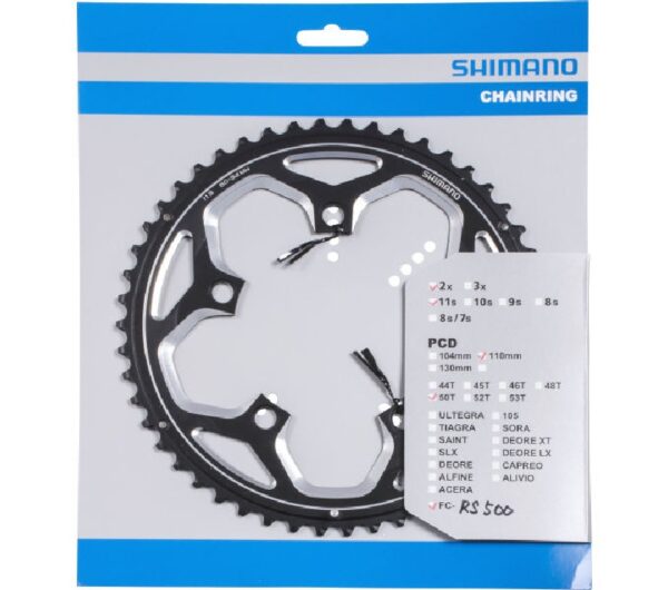 LANČANIK SHIMANO FC-RS500 CHAINRING 50T-MH BLACK