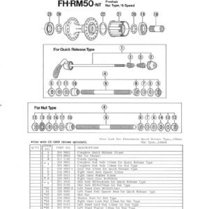 KONUS SHIMANO FH-RM50 LOCK NUT M10X4.5